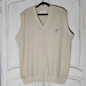 Original Penguin Sport Men's Pique Cotton Blend Neutral Sweater Vest w/ Patch✨XL